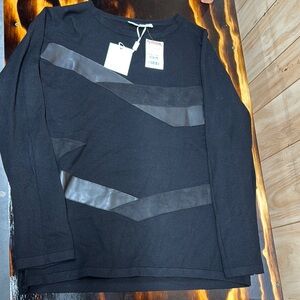 Sioni Black Long Sleeve Top- XL